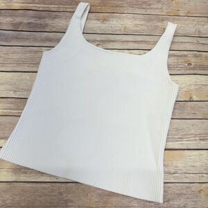 Rachel Zoe white ribbed tank size M